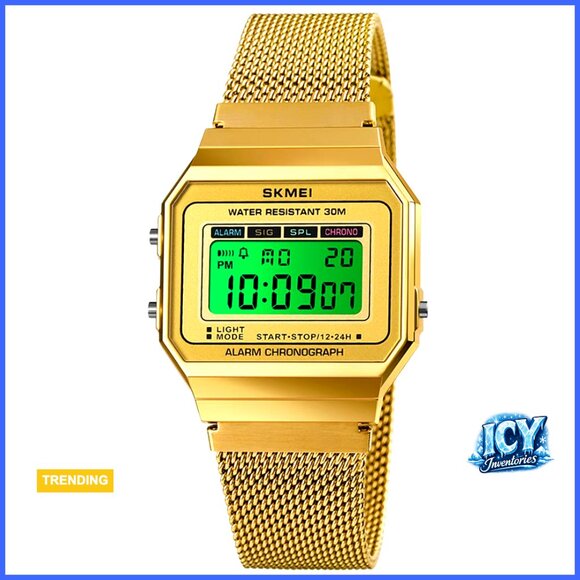 Stainless Steel Digital Multifunction Sports Watch Waterproof Quartz main image 7